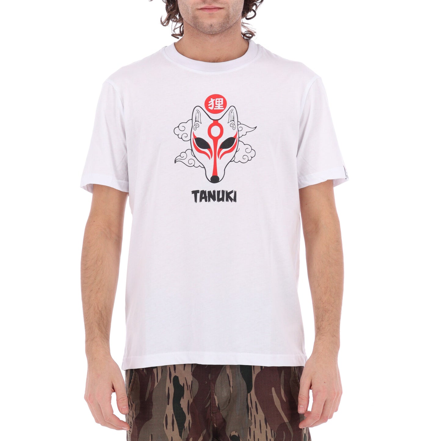 TANUKI T-SHIRT KITSUNE MASK UOMO