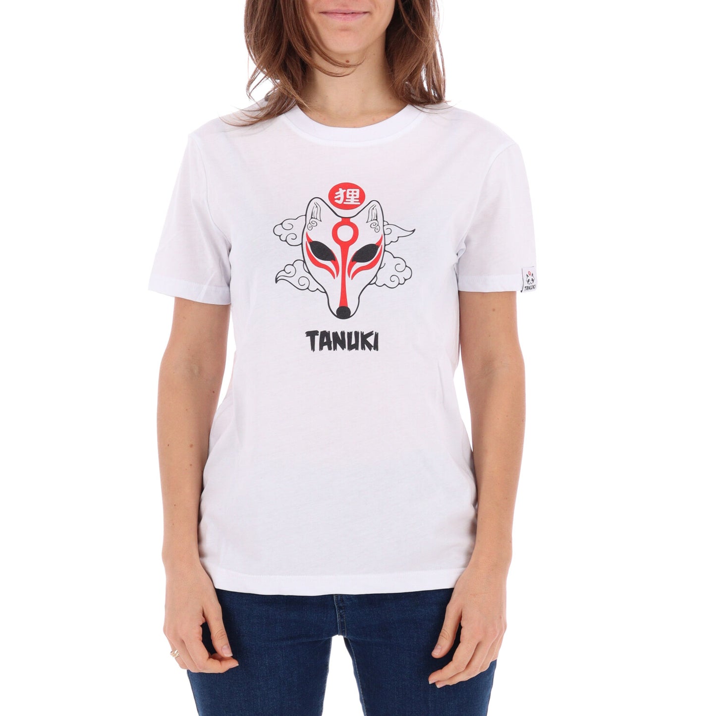 TANUKI T-SHIRT KITSUNE MASK DONNA
