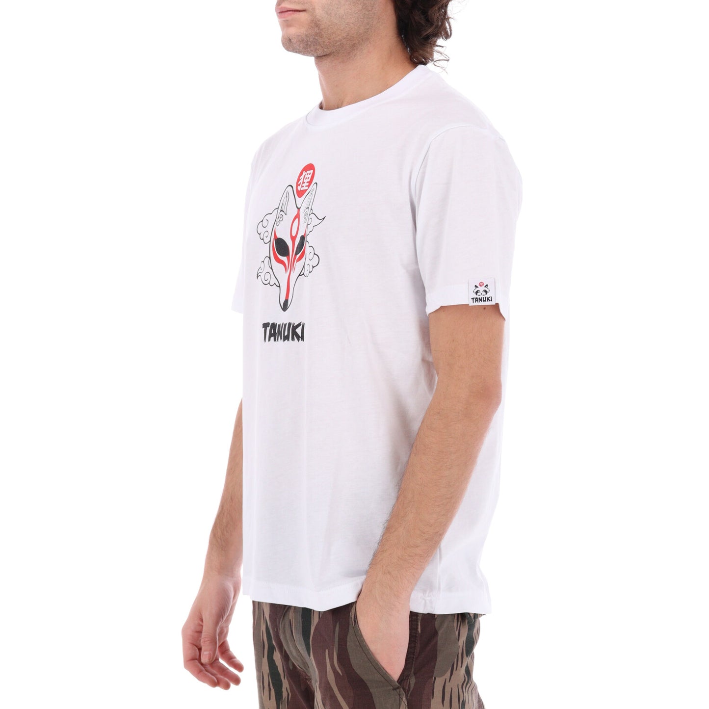 TANUKI T-SHIRT KITSUNE MASK UOMO