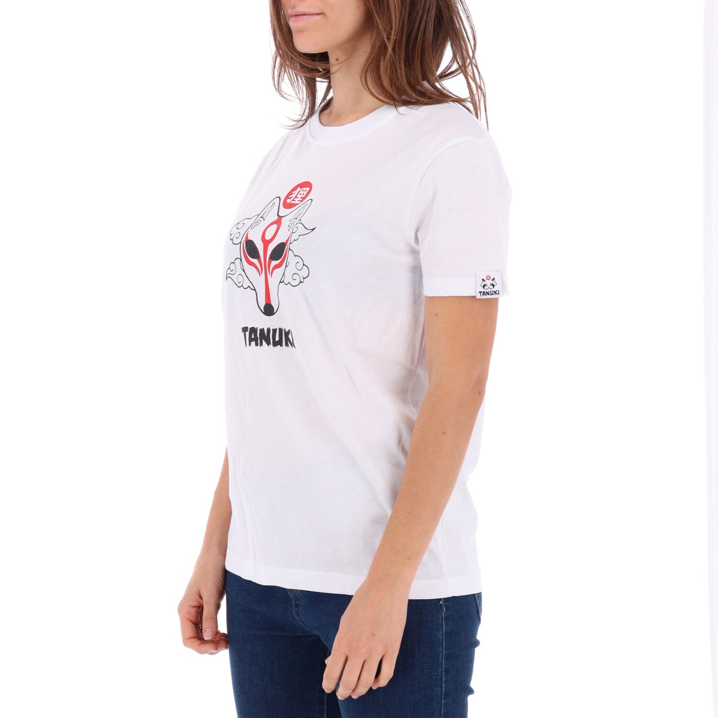 TANUKI T-SHIRT KITSUNE MASK DONNA