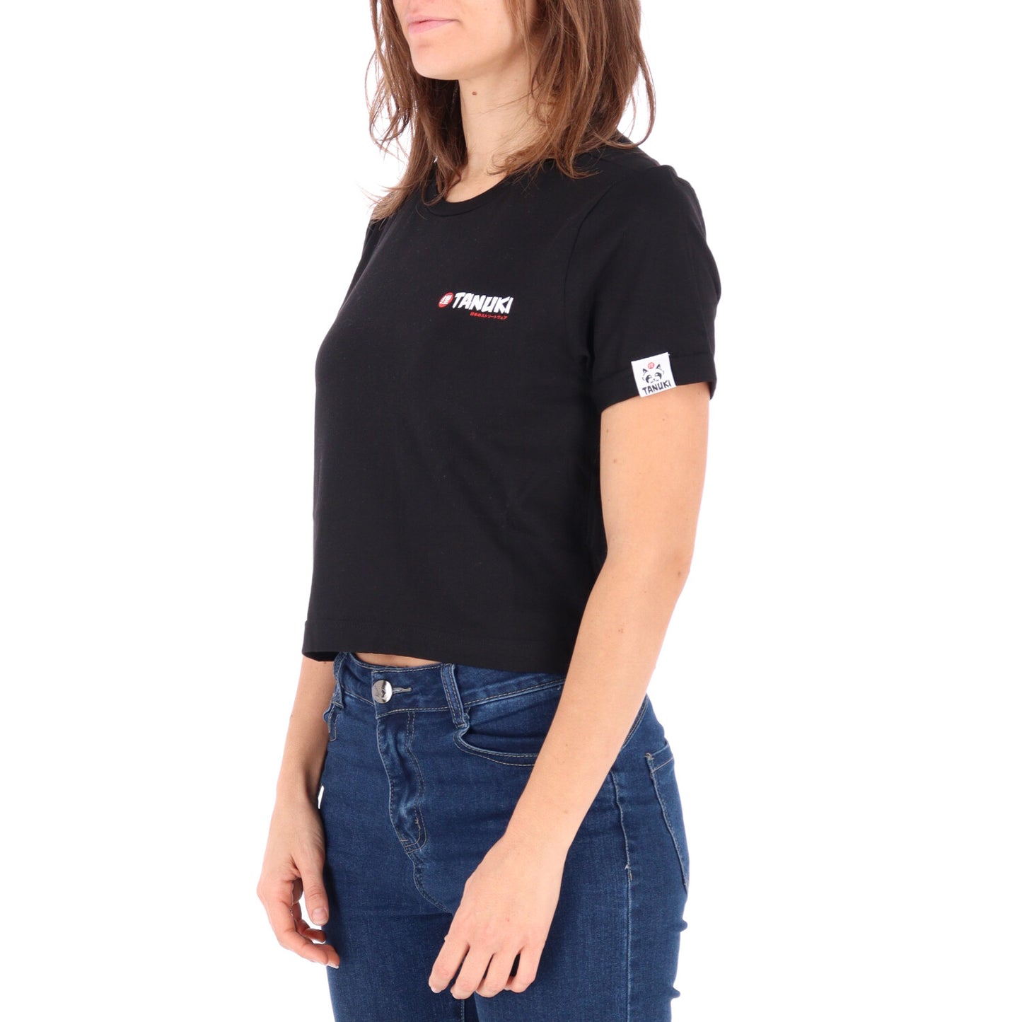 TANUKI CROP TEE MINI BOX LOGO DONNA