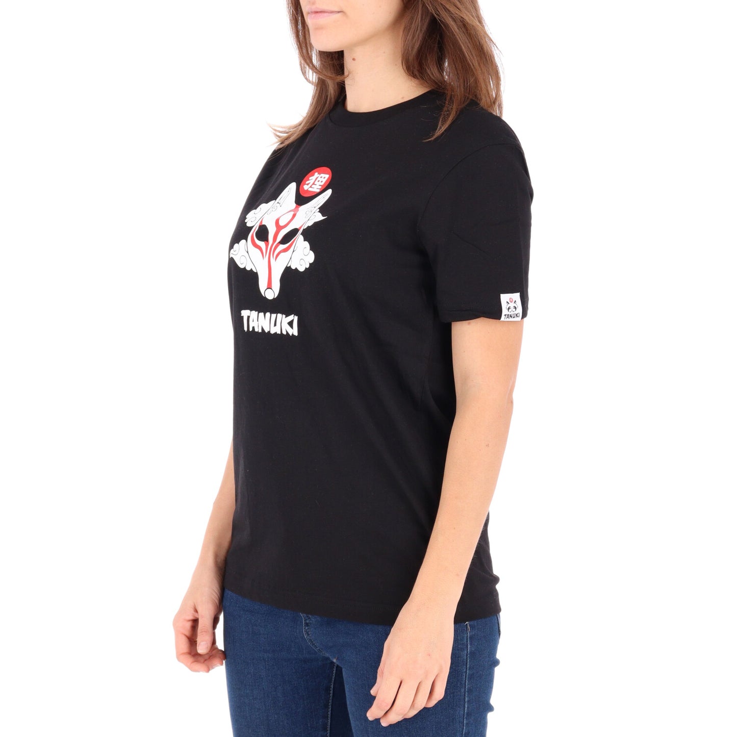 TANUKI T-SHIRT KITSUNE MASK DONNA