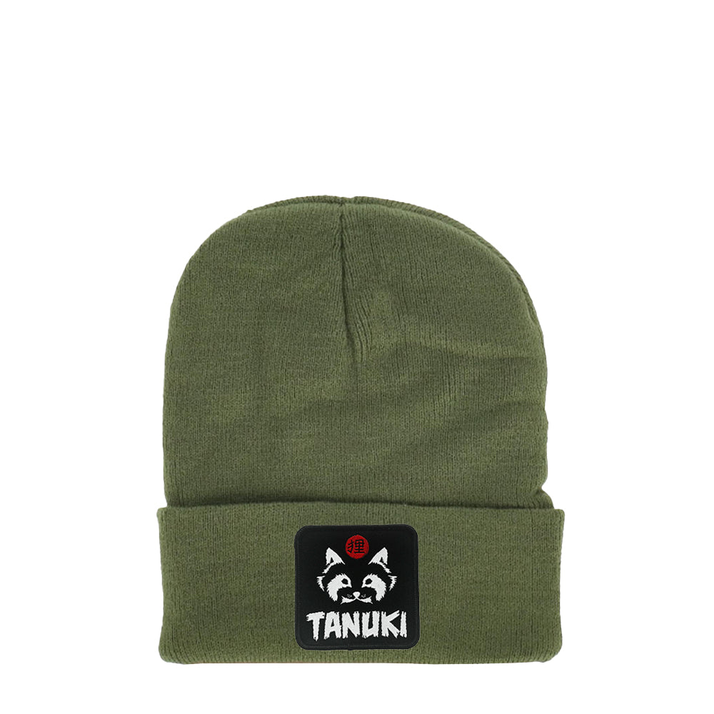 TANUKI BEANIES PATCH LOGO BLACK