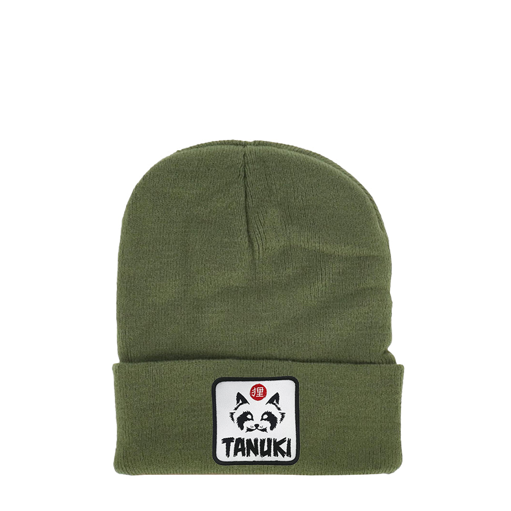 TANUKI BEANIES PATCH LOGO WHITE