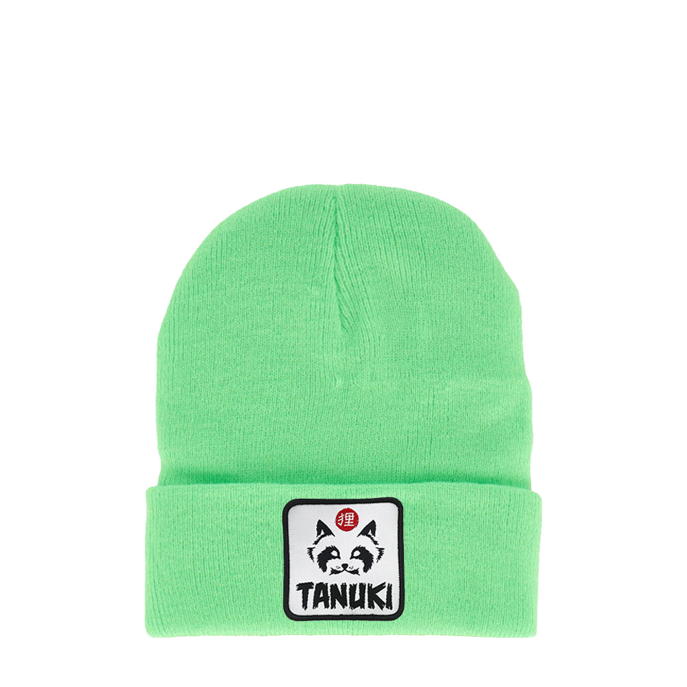 TANUKI BEANIES PATCH LOGO WHITE