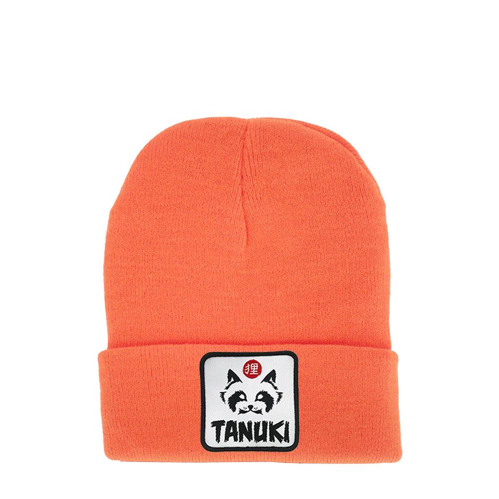 TANUKI BEANIES PATCH LOGO WHITE