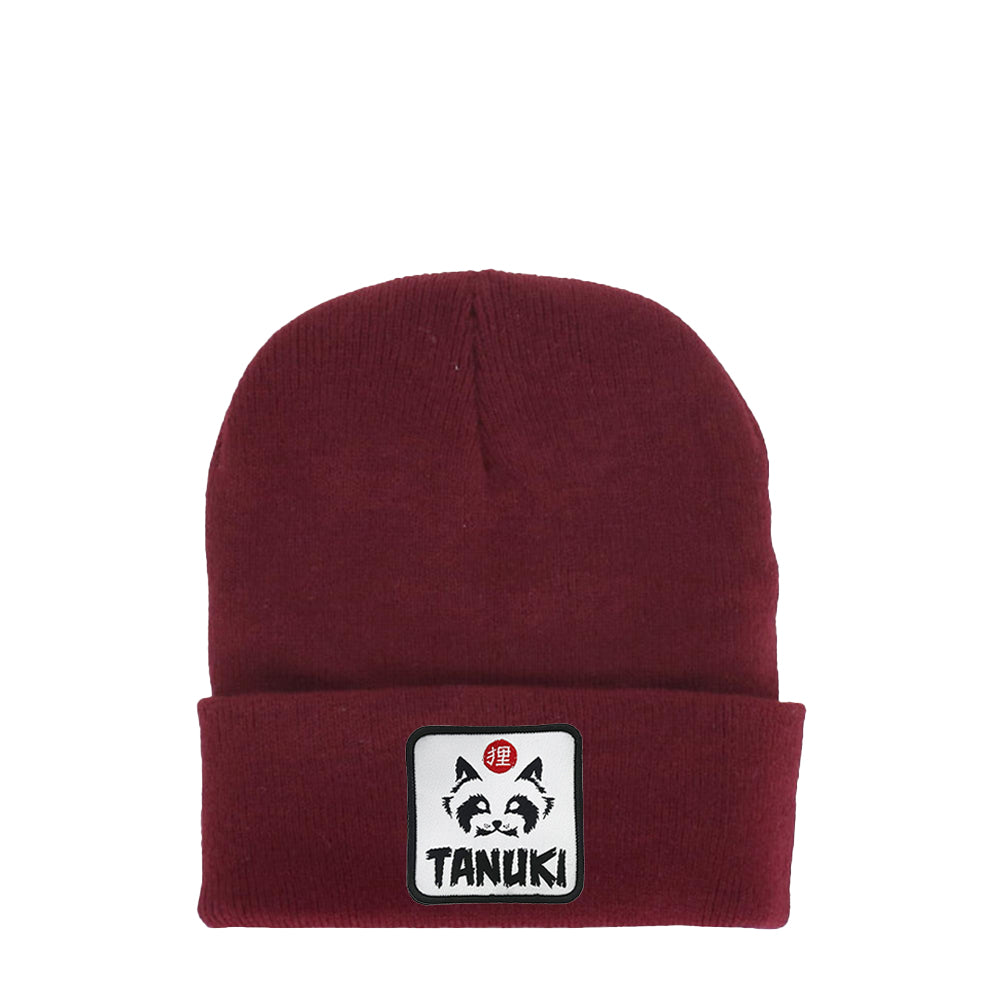 TANUKI BEANIES PATCH LOGO WHITE
