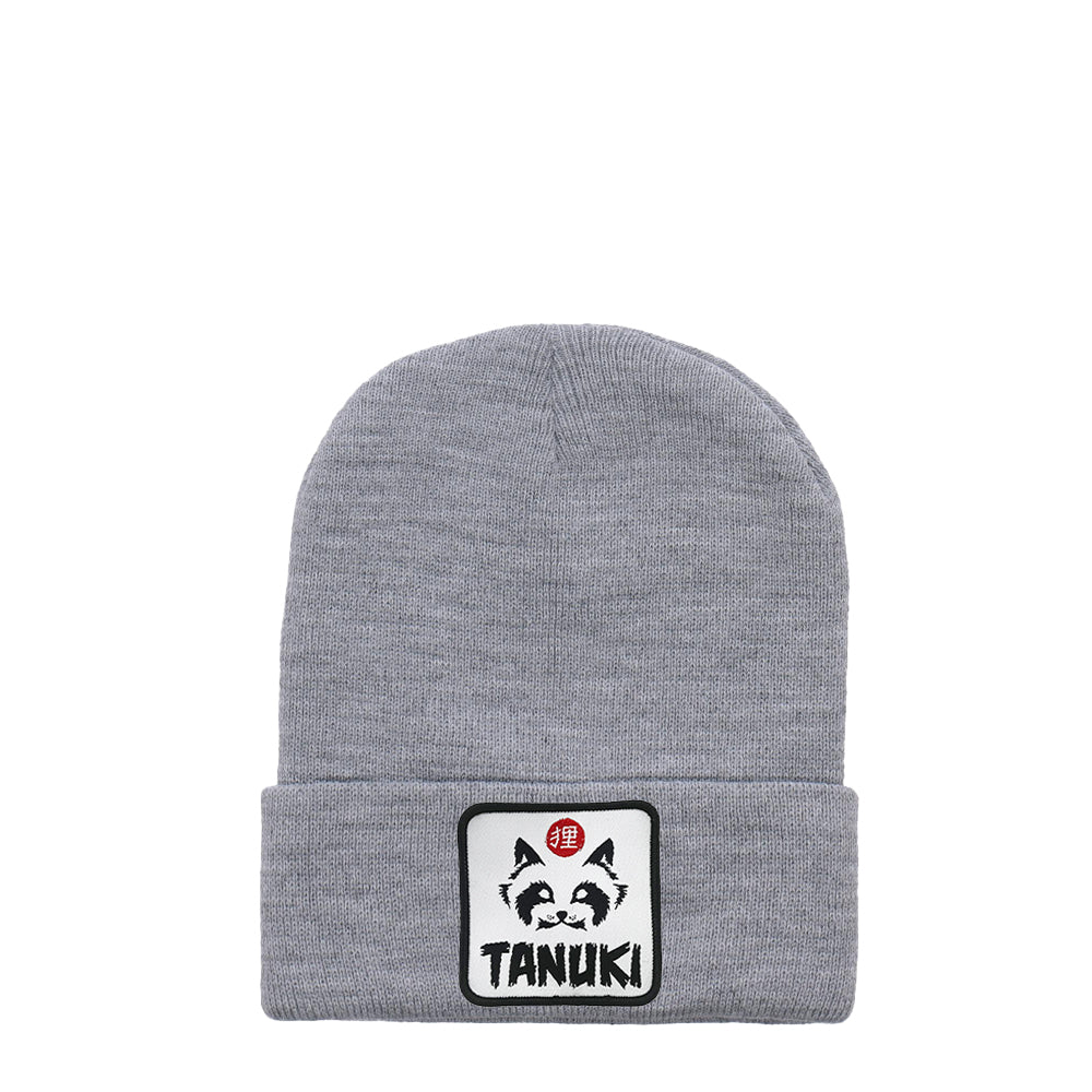 TANUKI BEANIES PATCH LOGO WHITE