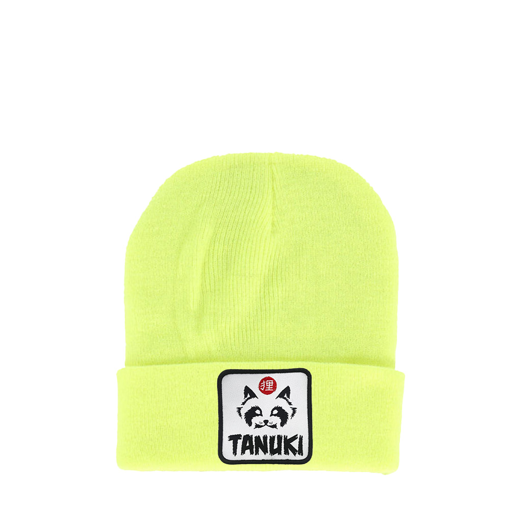TANUKI BEANIES PATCH LOGO WHITE