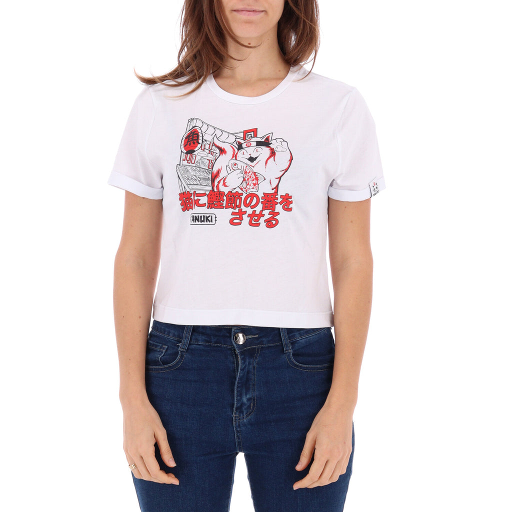 TANUKI CROP TEE NEKO