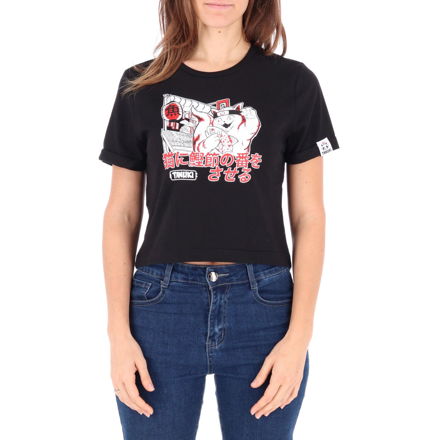 TANUKI CROP TEE NEKO