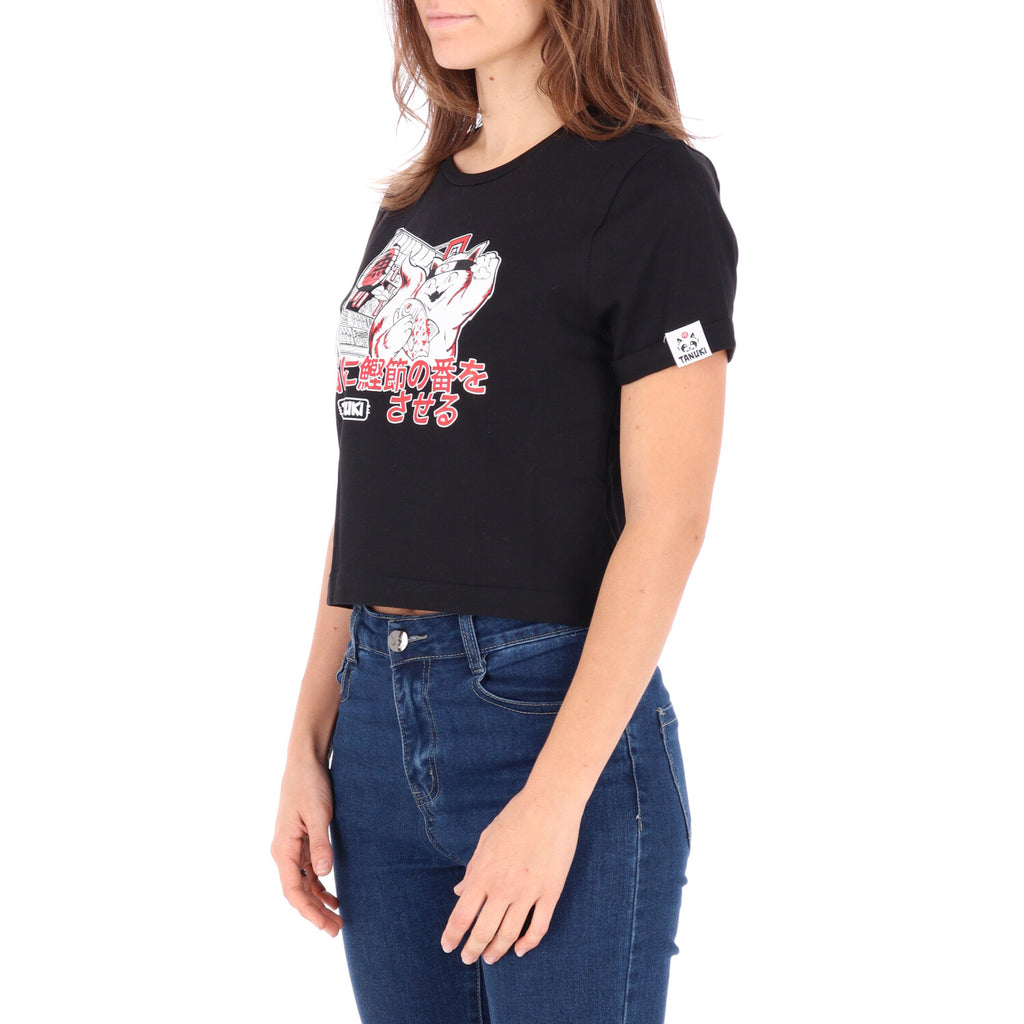 TANUKI CROP TEE NEKO