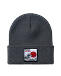Beanies giapponese con patch cucita sul fronte con la grande onda di Hokusai
