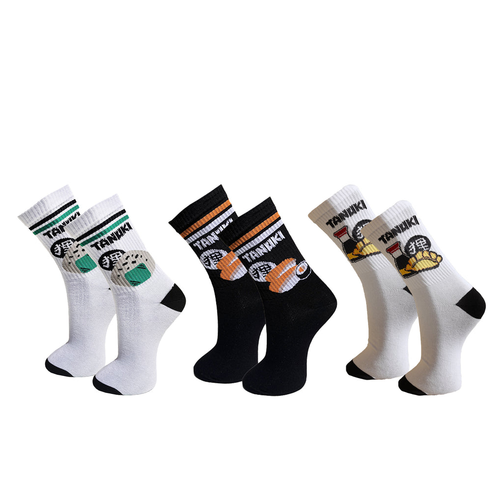 TANUKI JAPAN FOOD 3 PACK SOCKS