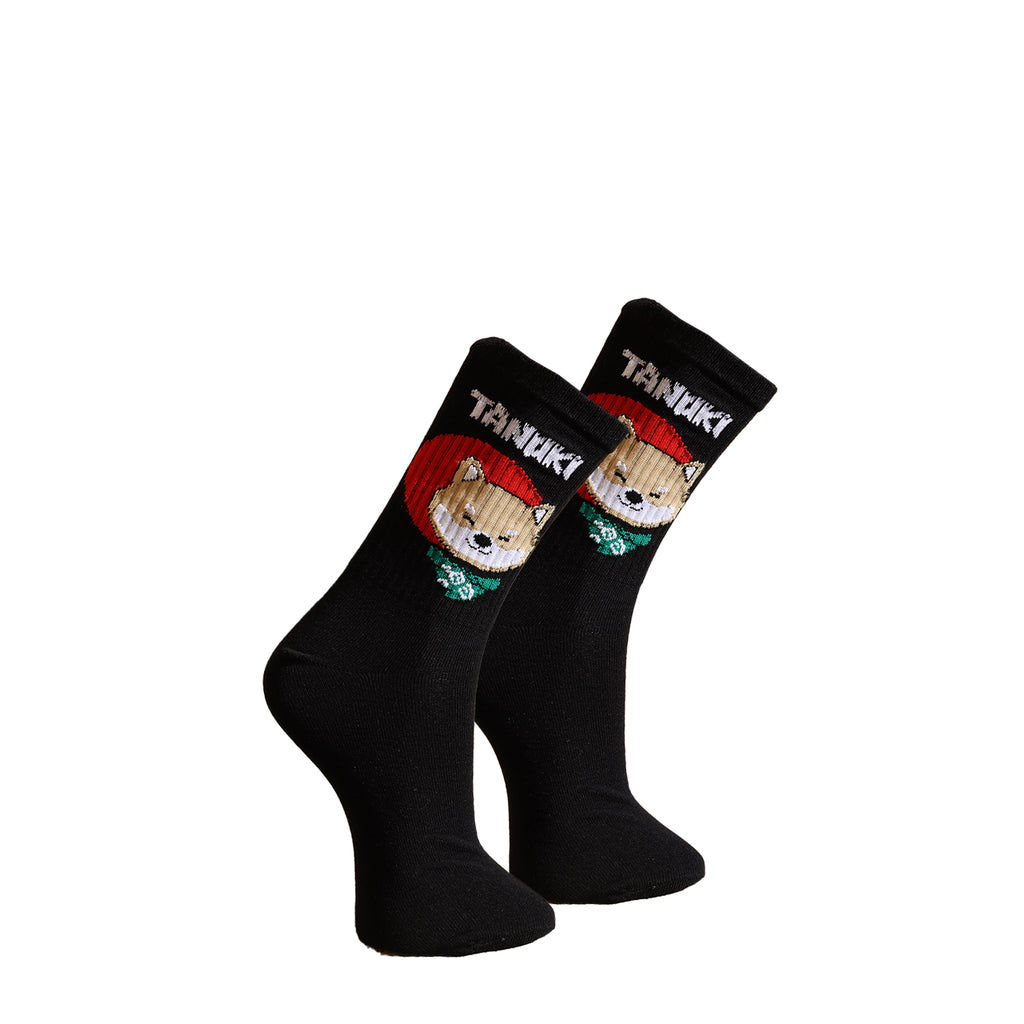 TANUKI INU SOCKS BLACK