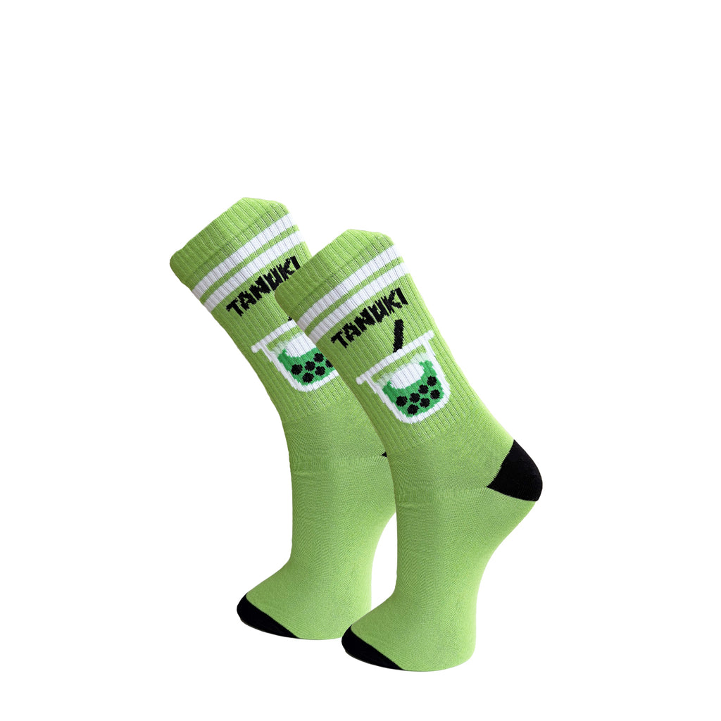 TANUKI MATCHA BUBBLE TEA SOCKS