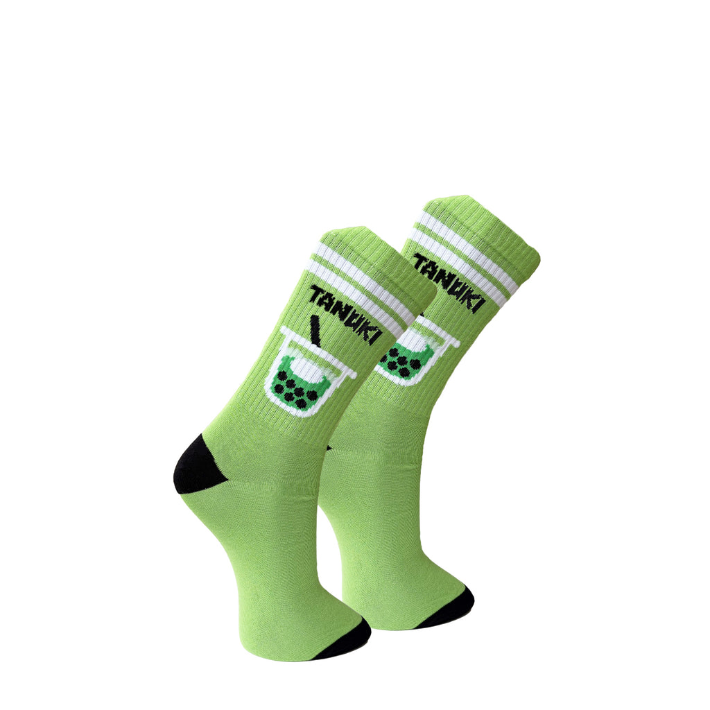 TANUKI MATCHA BUBBLE TEA SOCKS