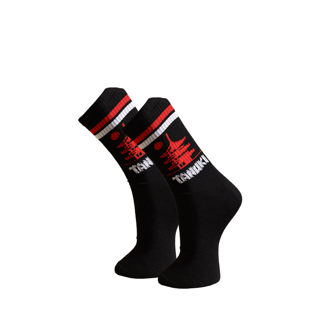 TANUKI PAGODA SOCKS BLACK
