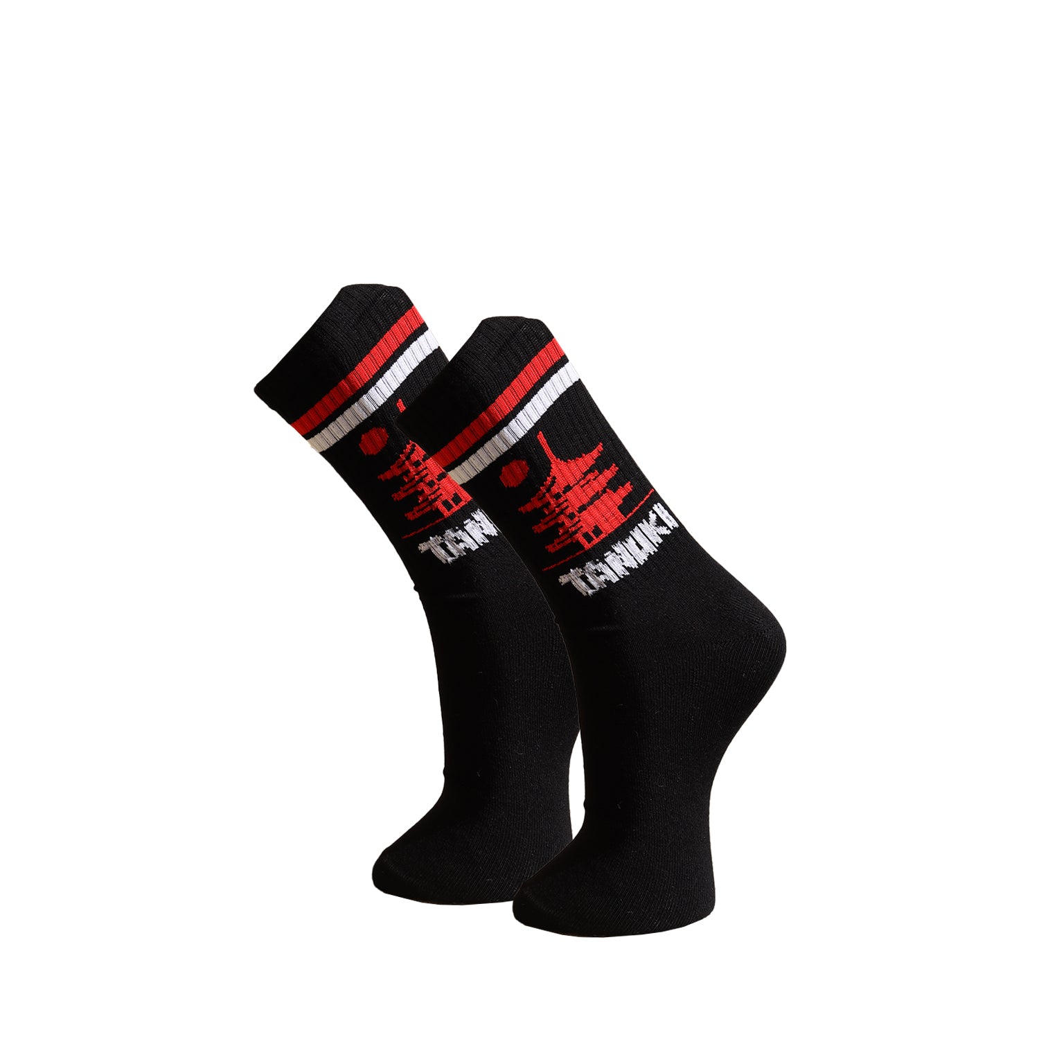 TANUKI PAGODA SOCKS BLACK
