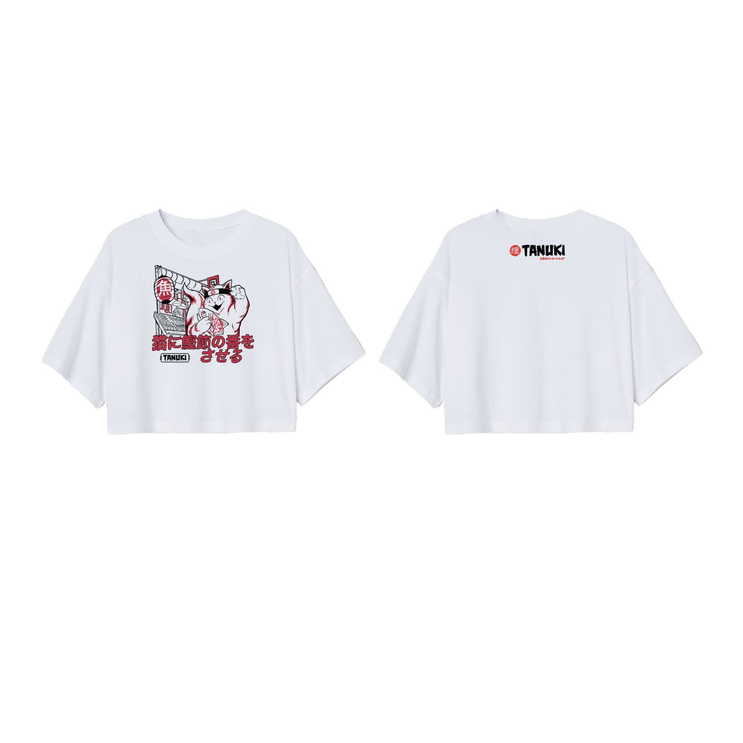 TANUKI CROP TEE NEKO