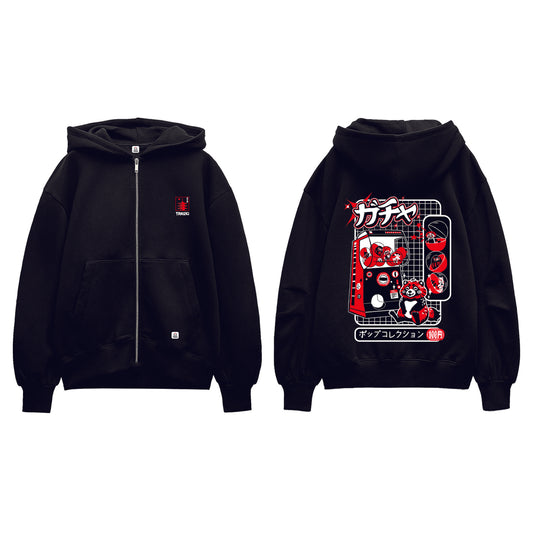 TANUKI FELPA CAP e ZIP GACHA