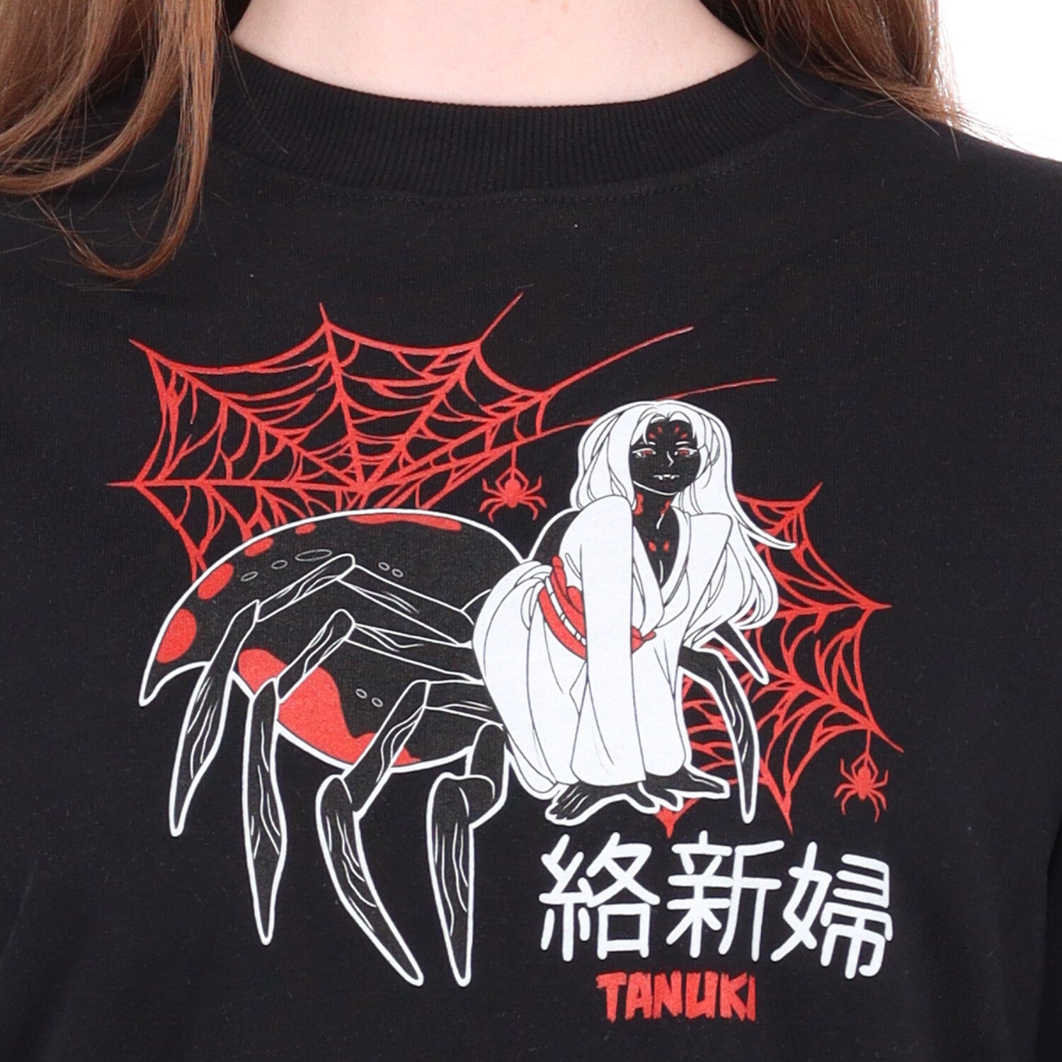 TANUKI FELPA CREW CROP JOROUGUMO