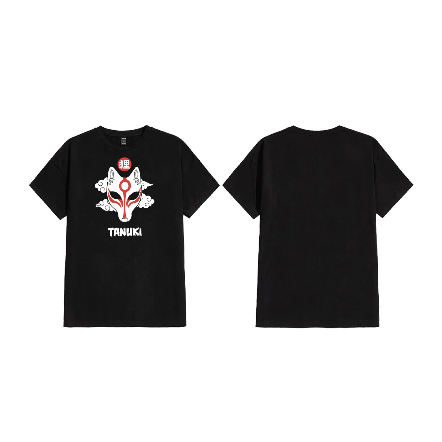 TANUKI T-SHIRT KITSUNE MASK