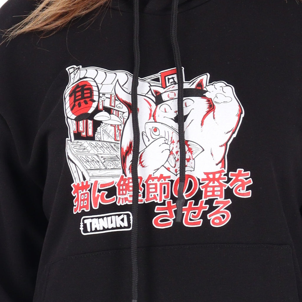 TANUKI FACE LOGO CAP SWEATSHIRT