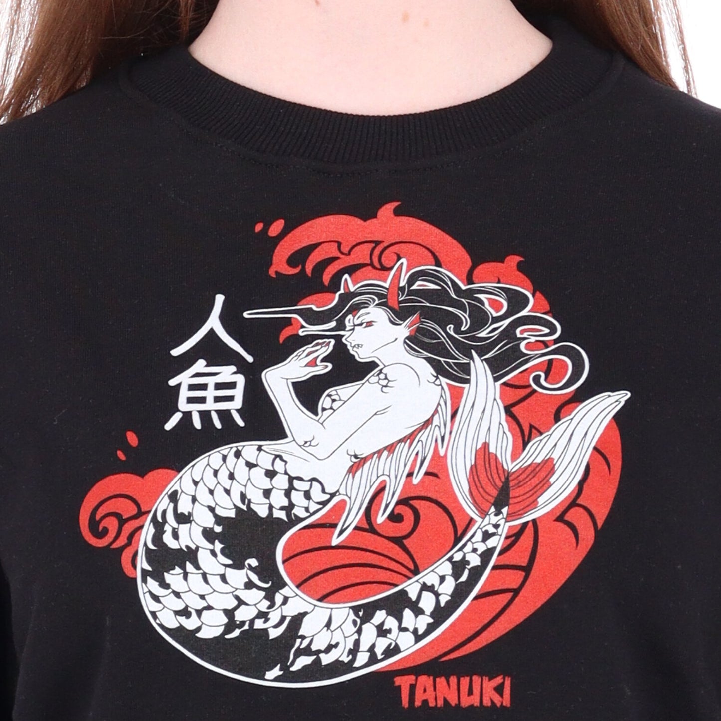 TANUKI FELPA CREW CROP NINGYO