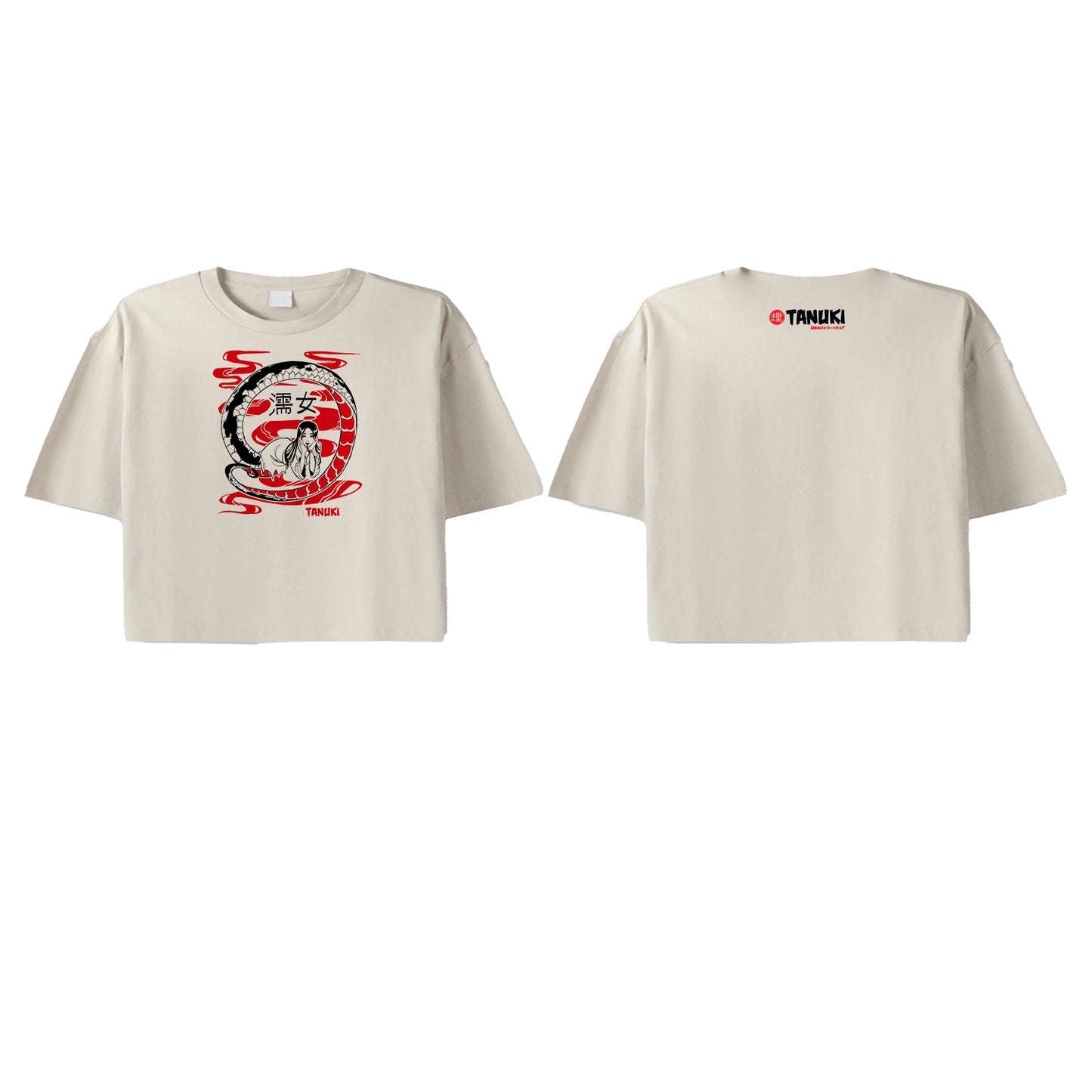 TANUKI CROP TEE NURE ONNA