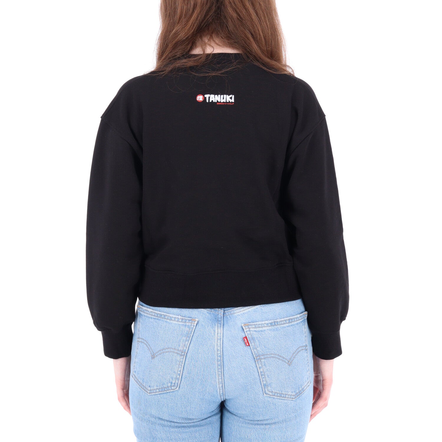 TANUKI FELPA CREW CROP NURE ONNA